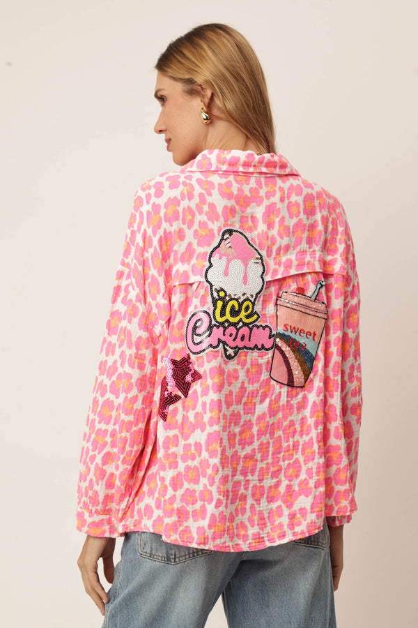 CAMISA ANIMAL PRINT /SORVETE/ICE CREAM/SWEET TEA