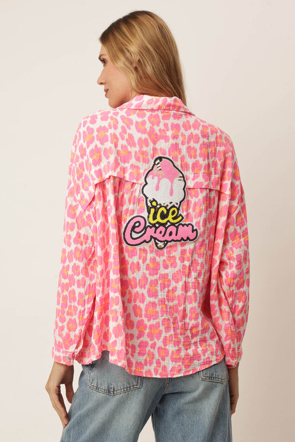 CAMISA ANIMAL PRINT ICE CREAM