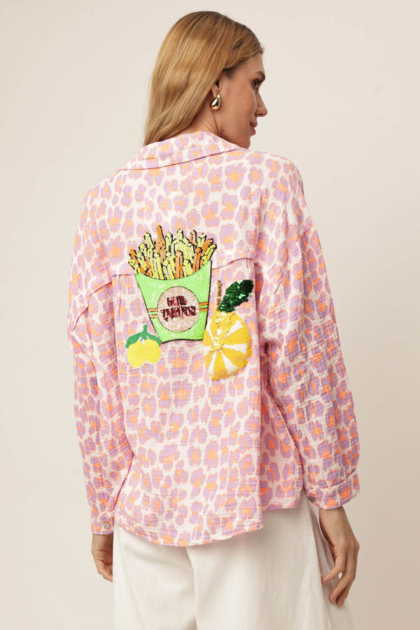 CAMISA ANIMAL PRINT /LIMÃO