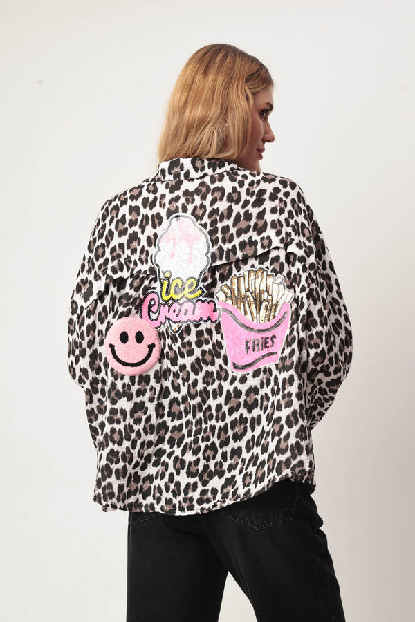 CAMISA ANIMAL PRINT/ICE CREAM/FRIES