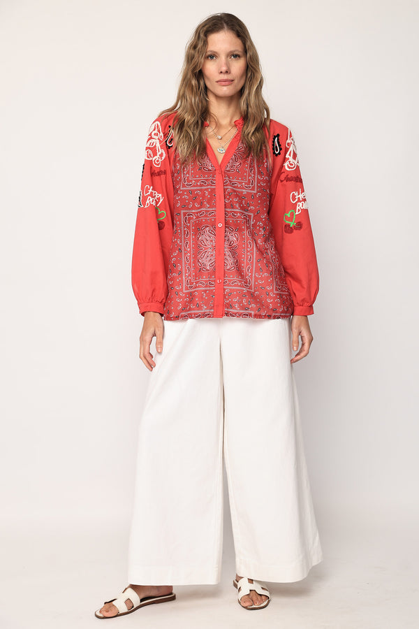 CAMISA BANDANA CHERRY VERMELHO