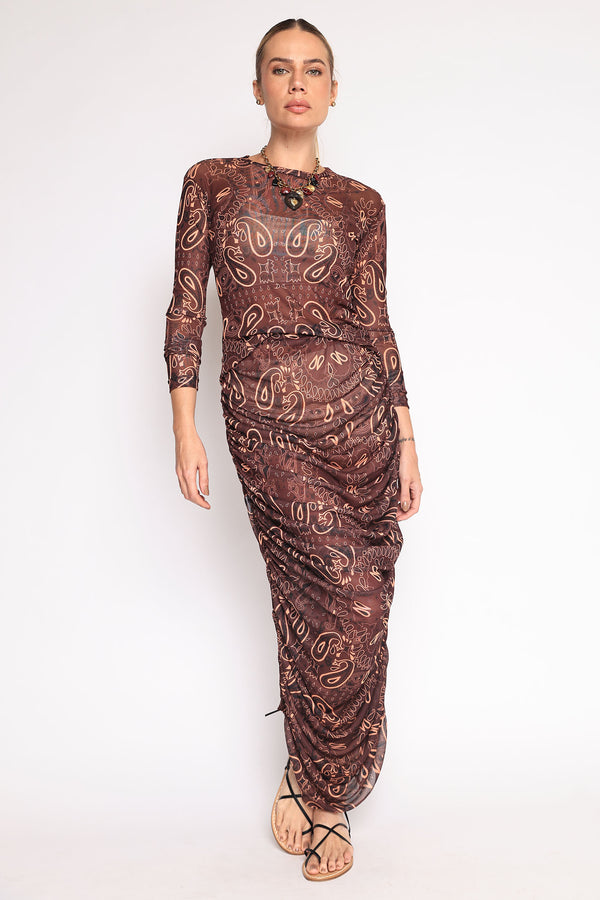 BLUSA MANGA LONGA TULE BANDANA