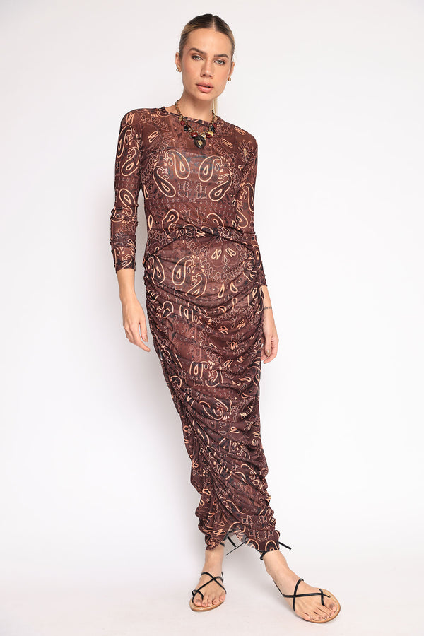 SAIA DRAPEADA TULE BANDANA