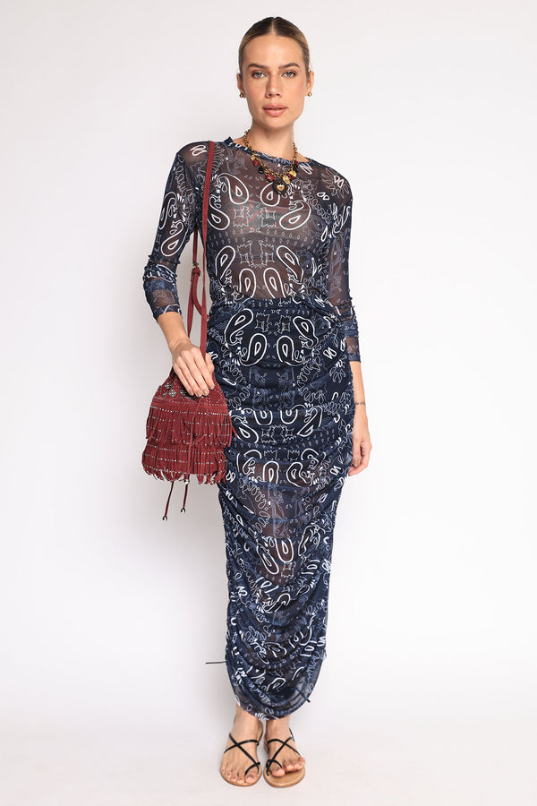 BLUSA MANGA LONGA TULE BANDANA