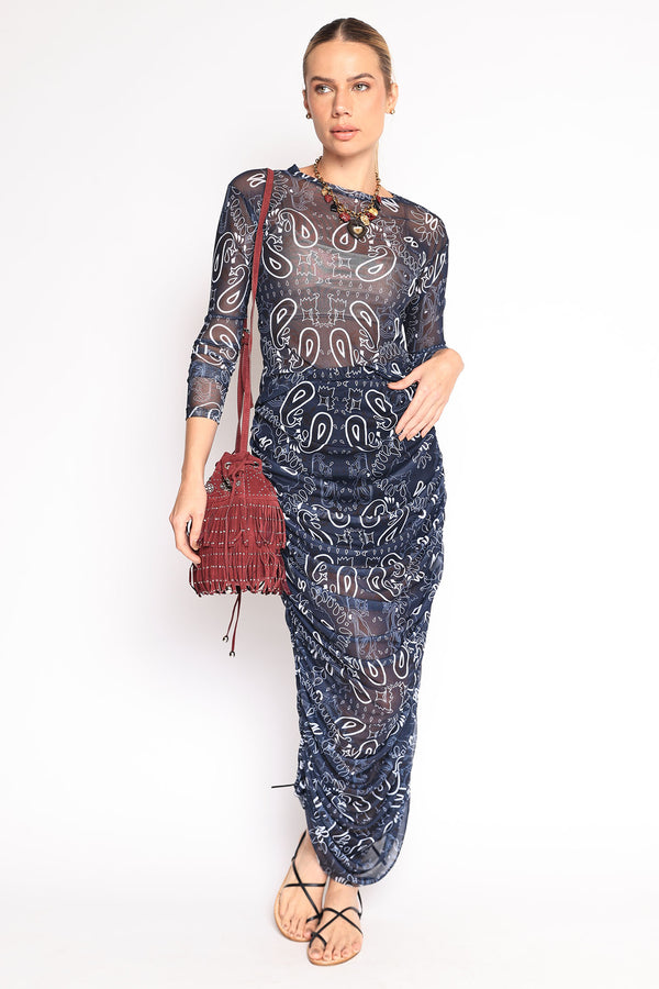 SAIA DRAPEADA TULE BANDANA