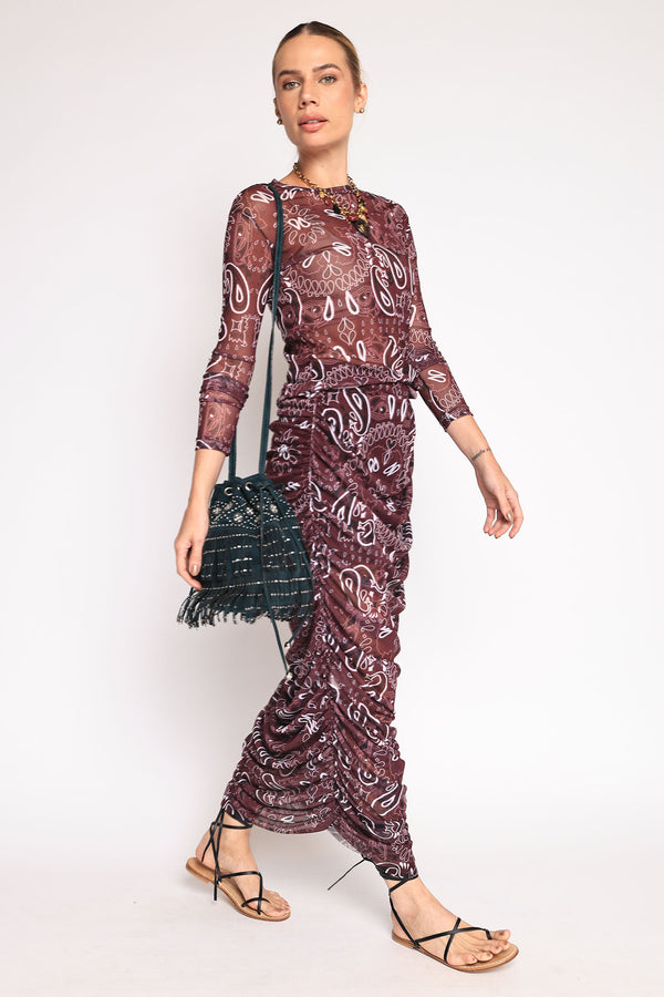 SAIA DRAPEADA TULE BANDANA