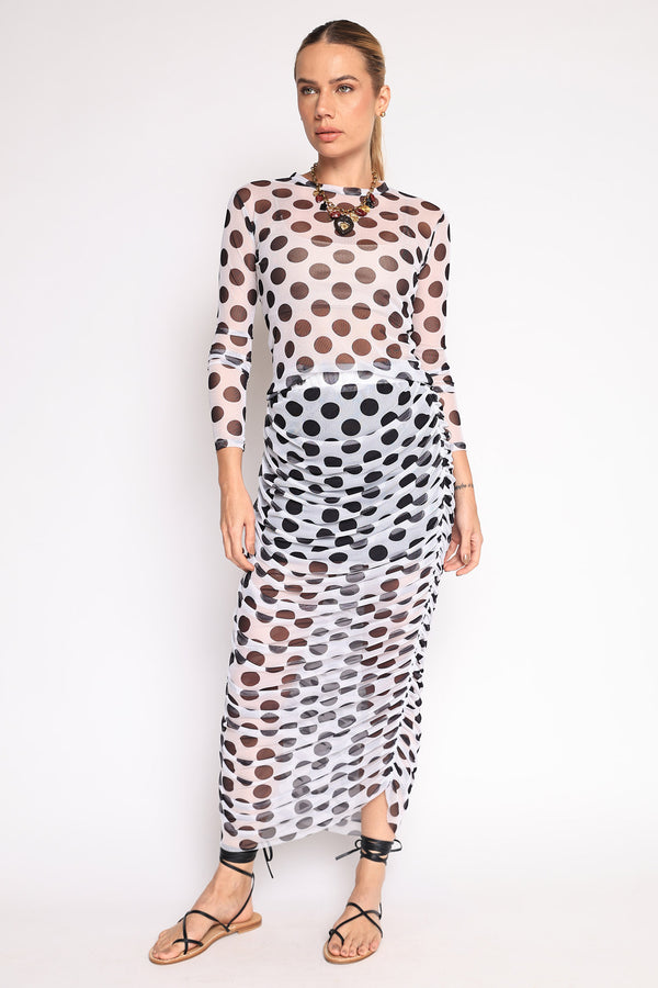 BLUSA MANGA LONGA TULE BANDANA