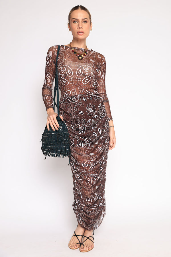 BLUSA MANGA LONGA TULE BANDANA