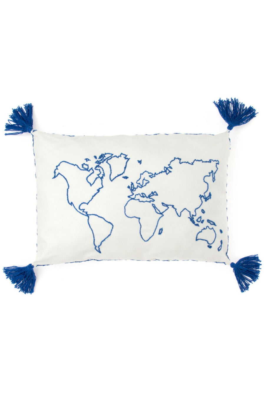ALMOFADA MAPA BRANCO /AZUL