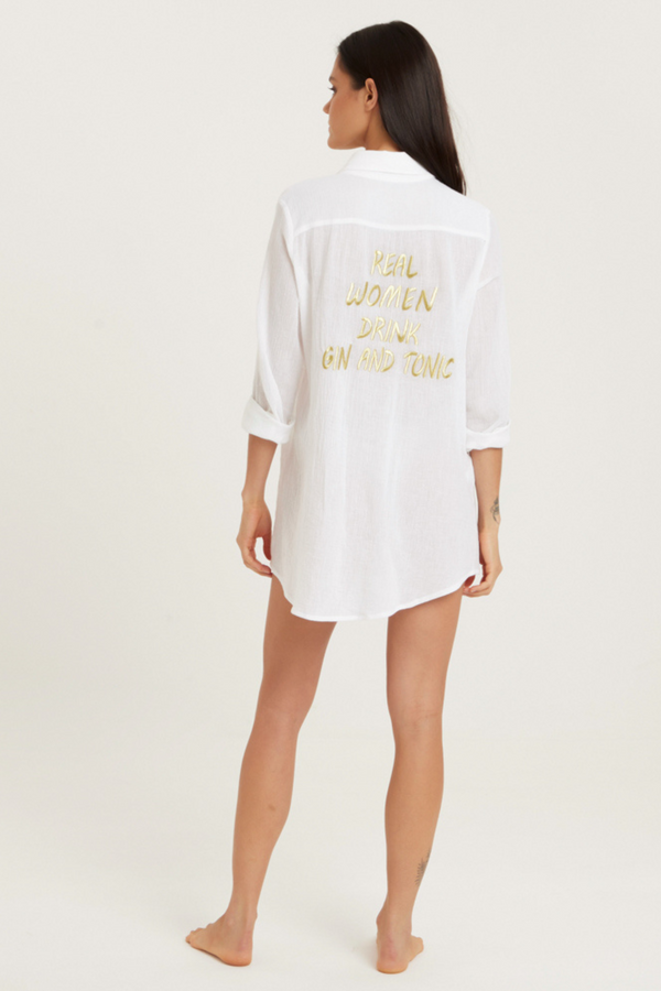 CAMISA EUROPEAN REAL WOMEN DRINK GIN AND TONIC